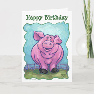 Pig Party Center Card