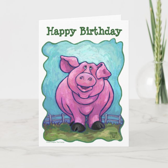 Pig Party Center Card (Front)