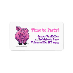 Pig Party Center Label