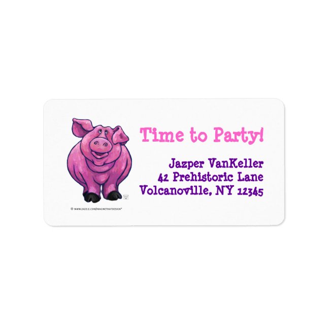 Pig Party Center Label (Front)