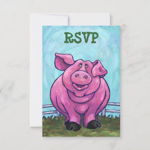 Pig Party Center Custom Announcements
