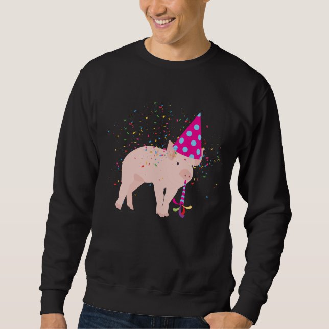 Pig Partying - Animals Having a Party Sweatshirt (Front)