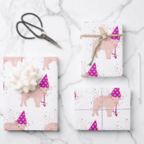 Pig Partying - Animals Having a Party Wrapping Paper Sheets
