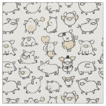 Pig Pattern Cute Piggy paper Fabric