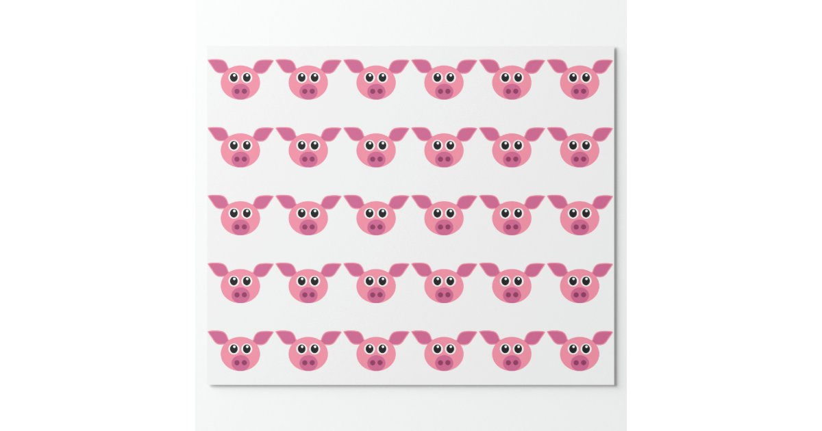 PIG PATTERN DESIGN WRAPPING PAPER | Zazzle