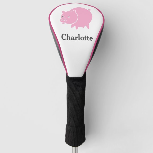 Pig Piglet Farm Animal Hog Cartoon Golf Head Cover (Front)
