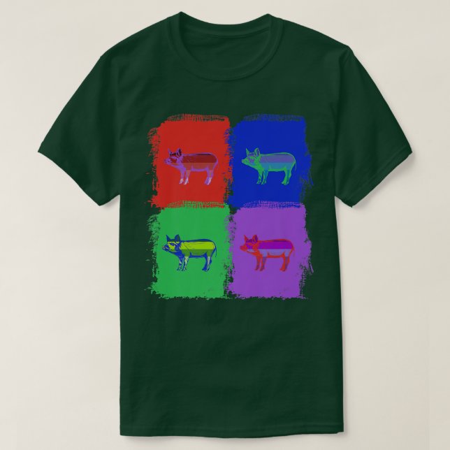 pig pigs Pop art Premium  T-Shirt (Design Front)