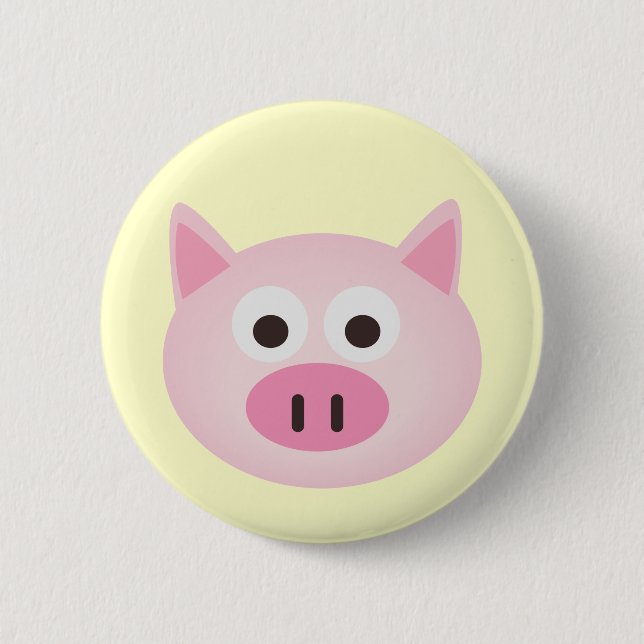 Pig Pinback Button (Front)