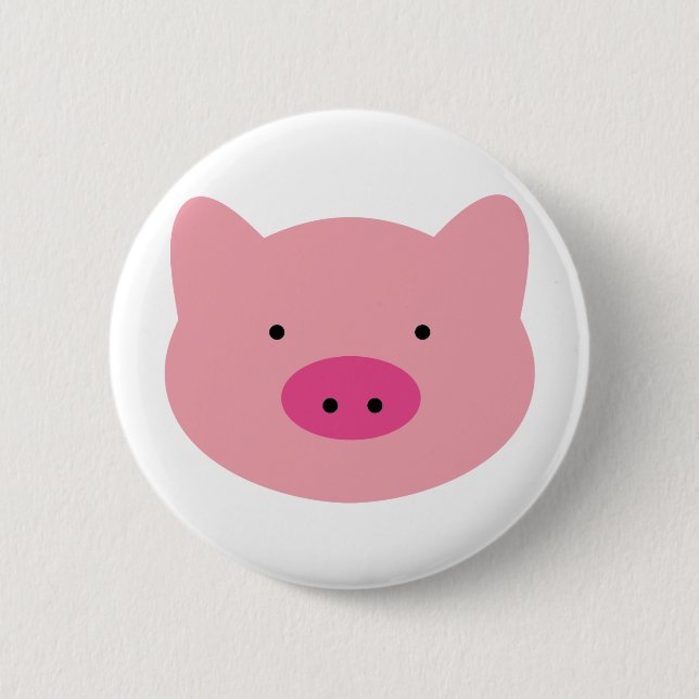 pig pinback button (Front)