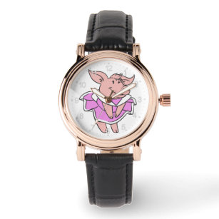 Pig  pink Dress   choose background color Watch