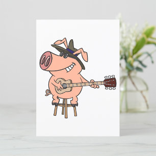 Pig Playing The Blues Invitation