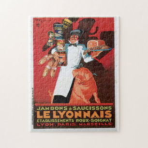 Pig Pork Ham Le Lyonnais Vintage Food Jigsaw Puzzle