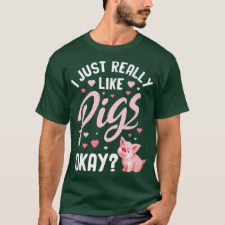 Pig Pork Piggy Boar Swine Hog Piglets Pink T-Shirt