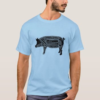 Pig Primal Map T-shirt by gastronomegear at Zazzle