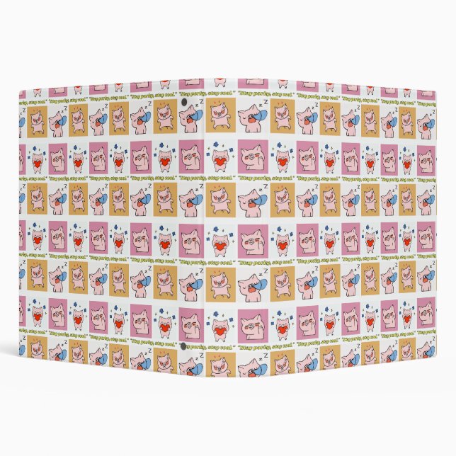 pig quote faces 3 ring binder (Background)