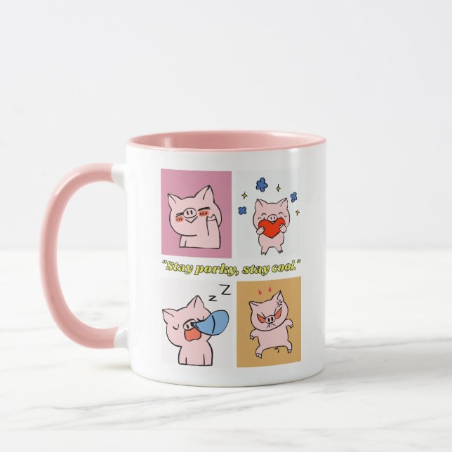pig quote faces mug (Left)