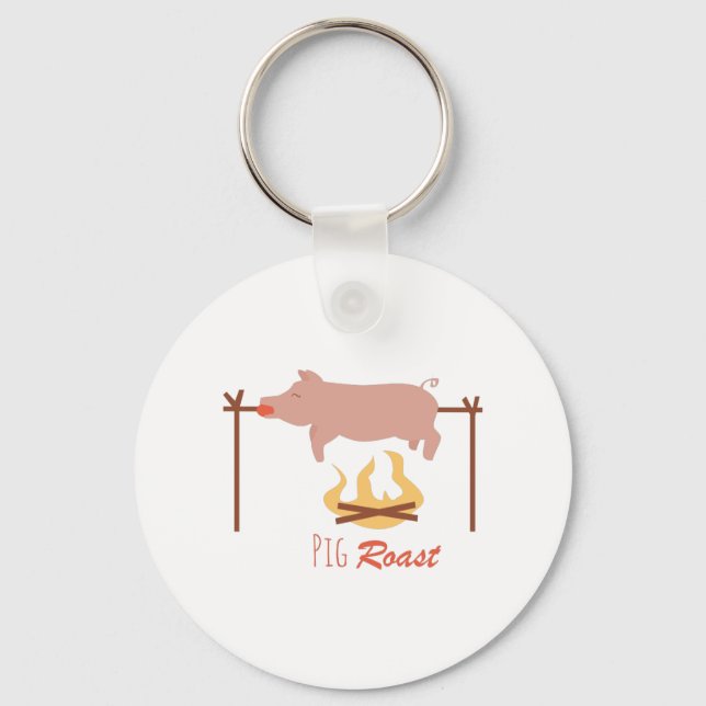 Pig Roast Keychain (Front)