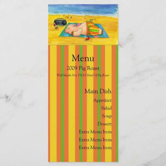 Pig Roast Menu Card (Front)