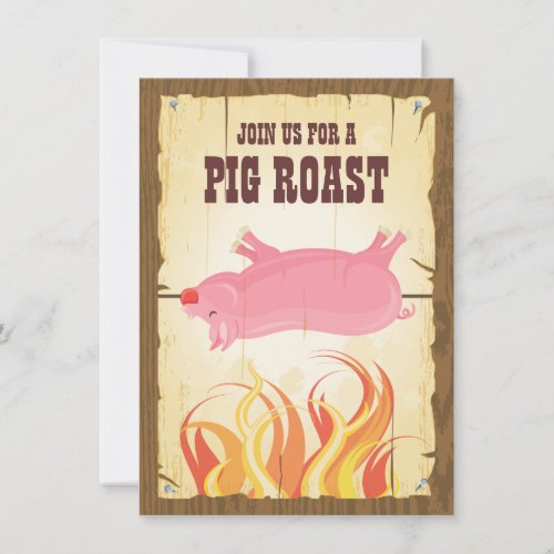 Pig Roast Party Invitation