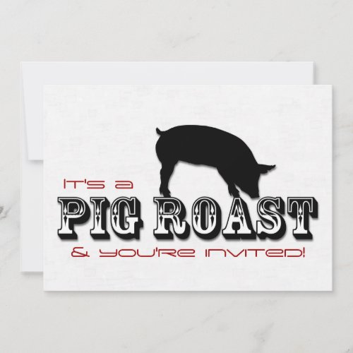Pig Roast Party Invitation