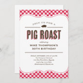 Pig Roast Table Cloth Invitations (Front/Back)