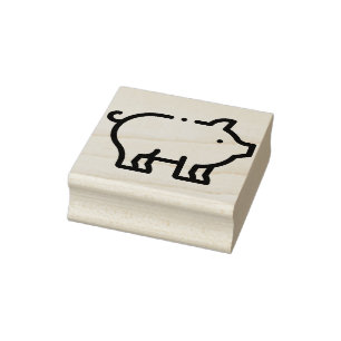 Pig Rubber Stamp