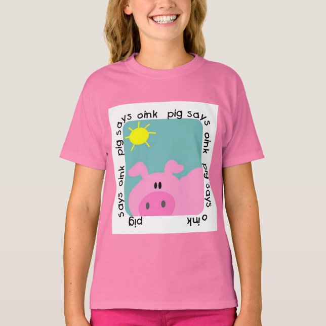 Pig Says Oink T-shirts and Gifts (Front)