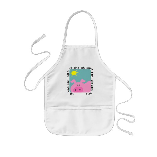 Pig Says Oink Tshirts and Gifts Kids' Apron (Front)