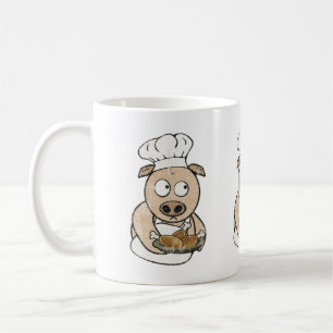 Pig Serving Chicken Coffee Mug