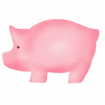 Pig Shaped Art Sculpture Magnet<br><div class="desc">This Pig Photo Sculpture Magnet would look adorable on the fridge of a country kicthen.</div>