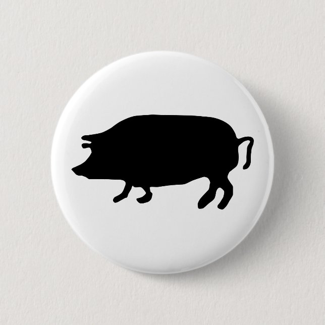 Pig Silhouette Button (Front)