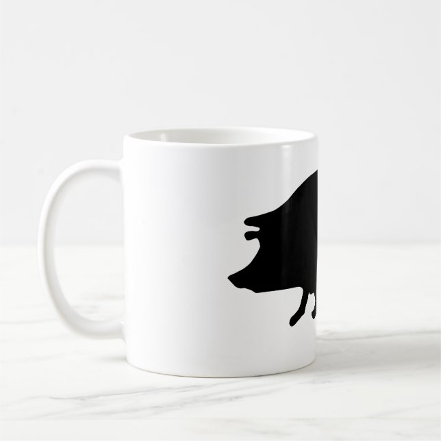 Pig Silhouette Coffee Mug (Left)
