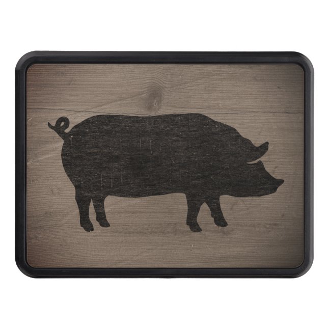 Pig Silhouette Tow Hitch Cover (Front)