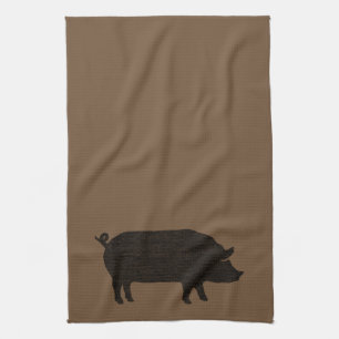 Pig Silhouette Towel