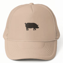 Pig  silhouette trucker hat