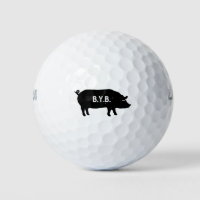 Pig Silhouette with Custom Text