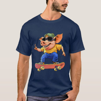 Pig skateboard T-Shirt