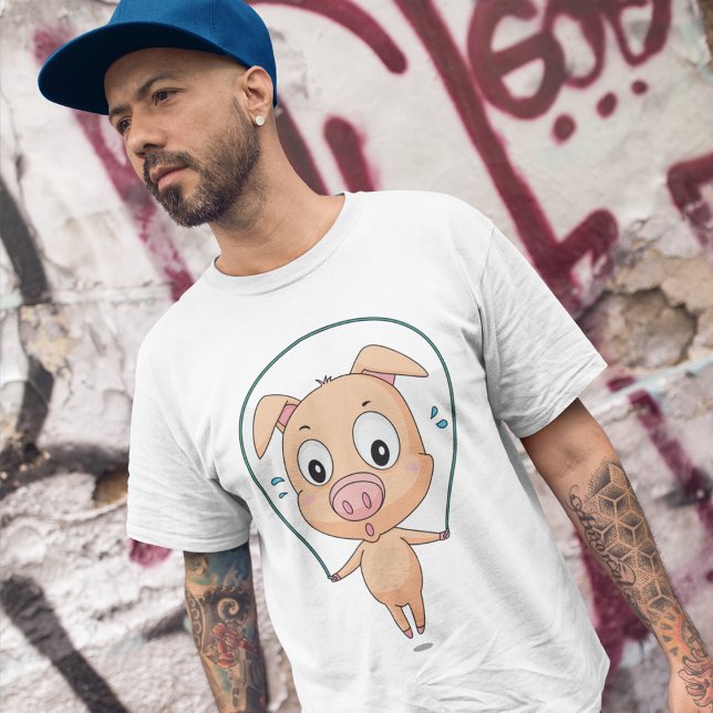 Pig Skipping T-Shirt (Creator Uploaded)