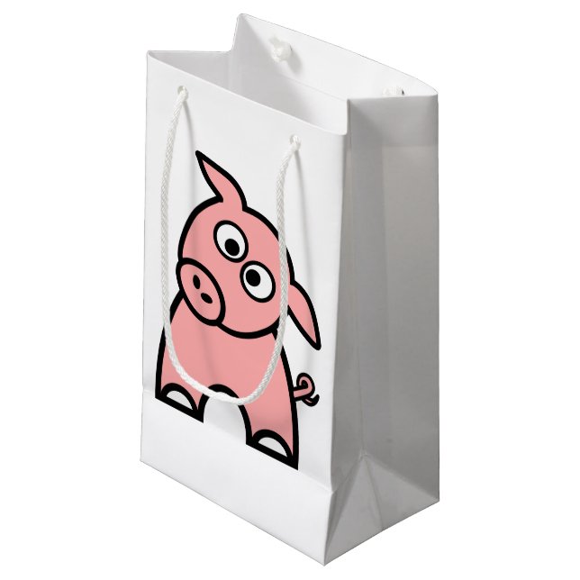 Pig Small Gift Bag (Front Angled)