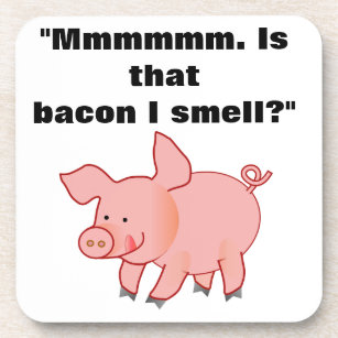 Pig Smells Bacon Coaster (Set Of 6)