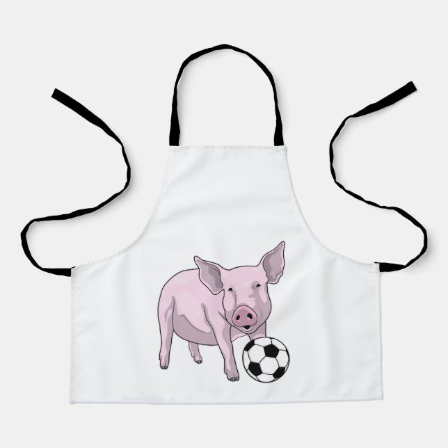Pig Soccer player Soccer Apron (Front)
