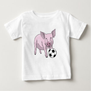 Pig Soccer player Soccer Baby T-Shirt