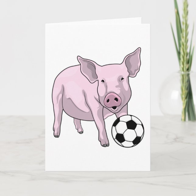 Pig Soccer player Soccer Card (Front)