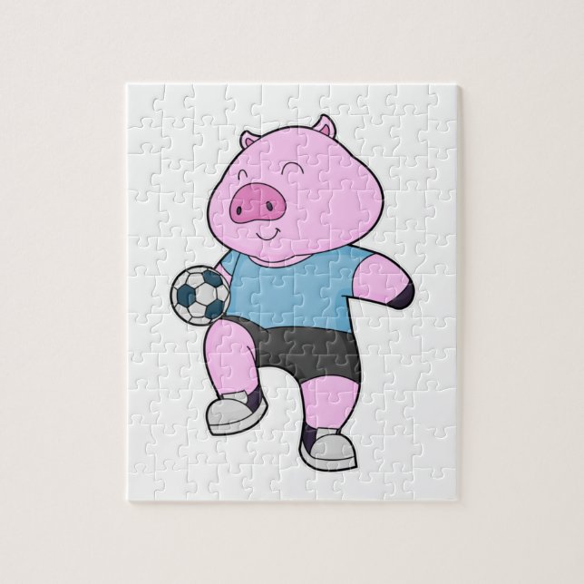 Pig Soccer player Soccer Jigsaw Puzzle (Vertical)