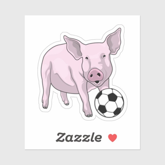 Pig Soccer player Soccer Sticker (Sheet)
