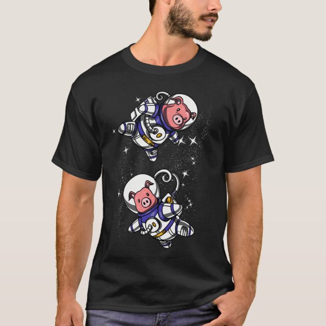 Pig Space Astronauts T-Shirt (Front)