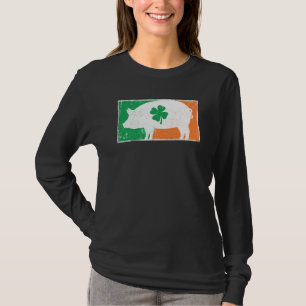 Pig St Patrick's Day Irish Flag C Distressed T-Shirt
