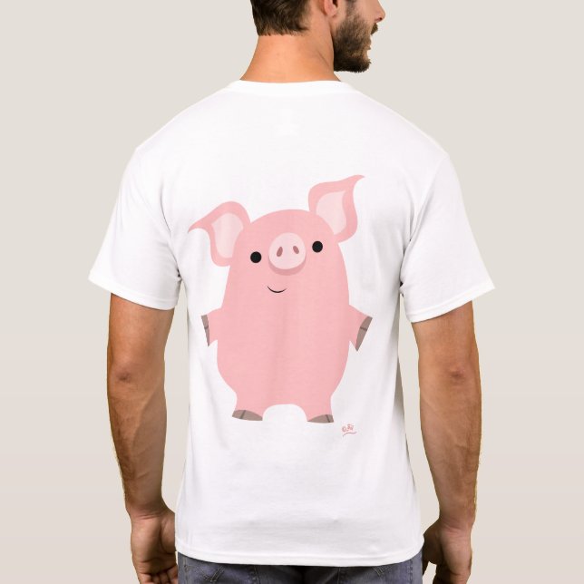 Pig standing up T-Shirt (design on the back) (Back)