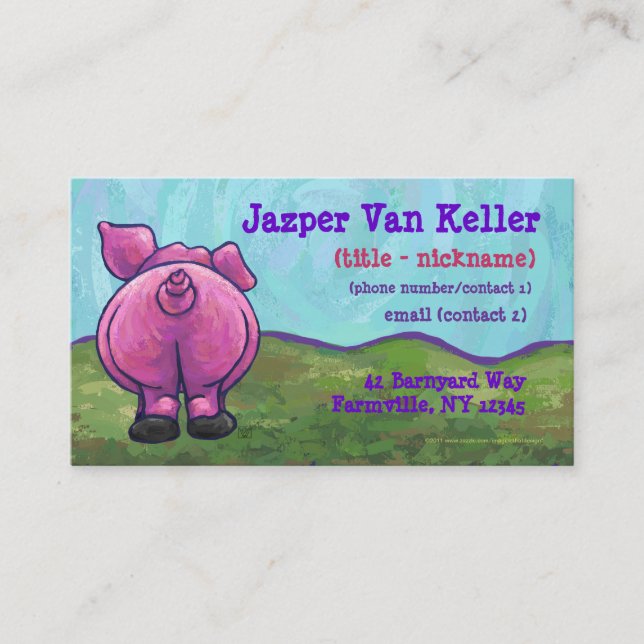 Pig Stationery Business Card (Front)