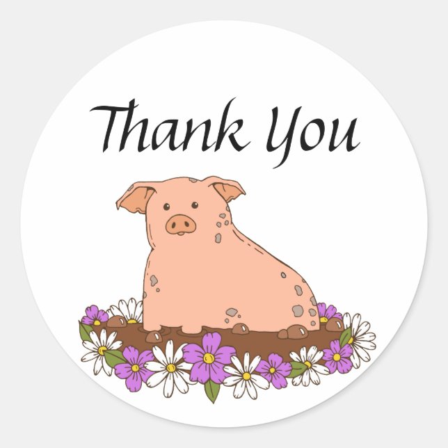 Pig Sticker or Label (Front)